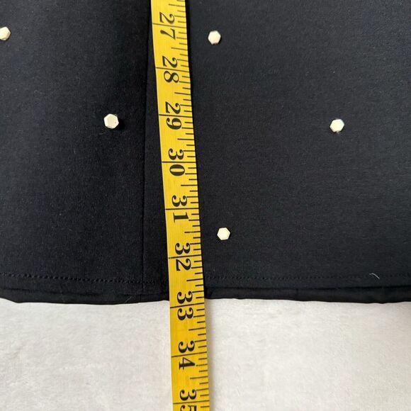 Tibi Black Ivory Beaded Mini Dress Size 4 Cutout Back Polka Dot Retro Sleeveless - Picture 7 of 16